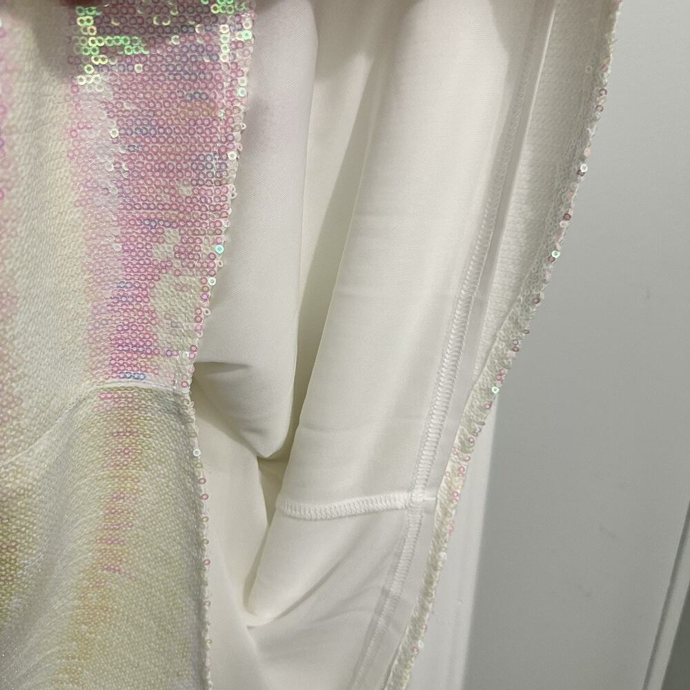 Hayley Paige Sequin Wedding Day Vibes Dress Shower Bachelorette Party XL￼ - Picture 4 of 10